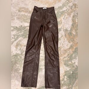 Abercrombie & Fitch Chocolate Faux Leather Pants